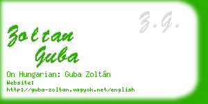 zoltan guba business card